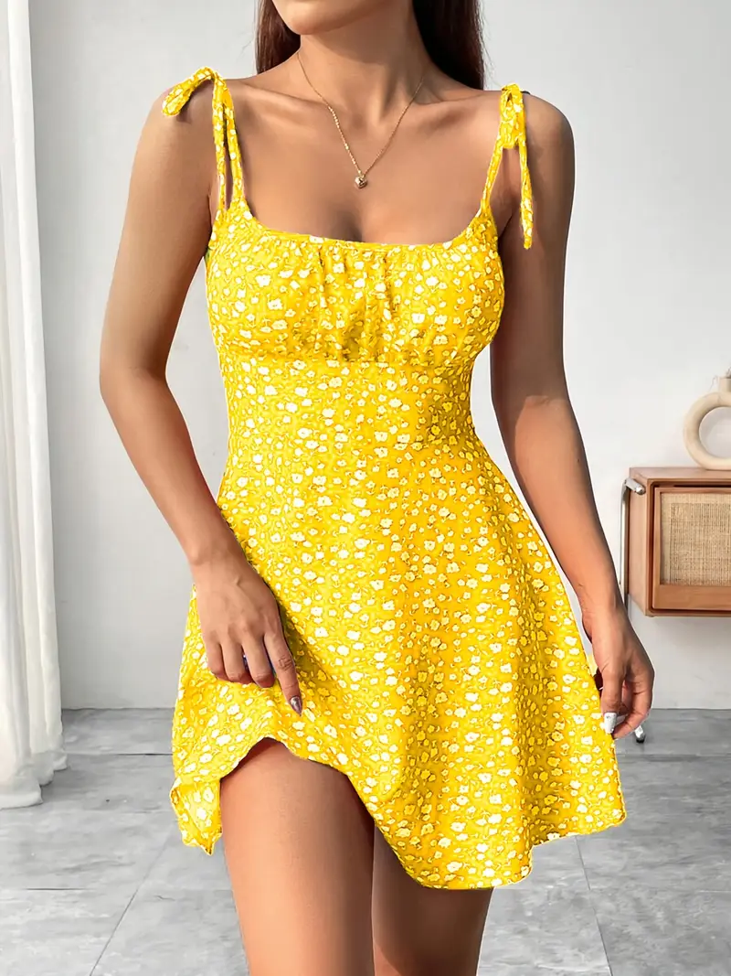Maxine – Minikleid mit Blumenmuster und Bindebändern - Image 40