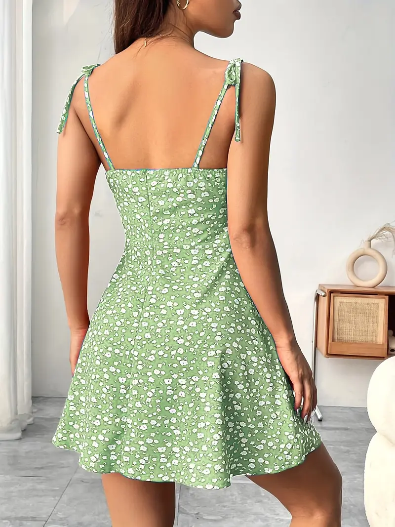 Maxine – Minikleid mit Blumenmuster und Bindebändern - Image 6