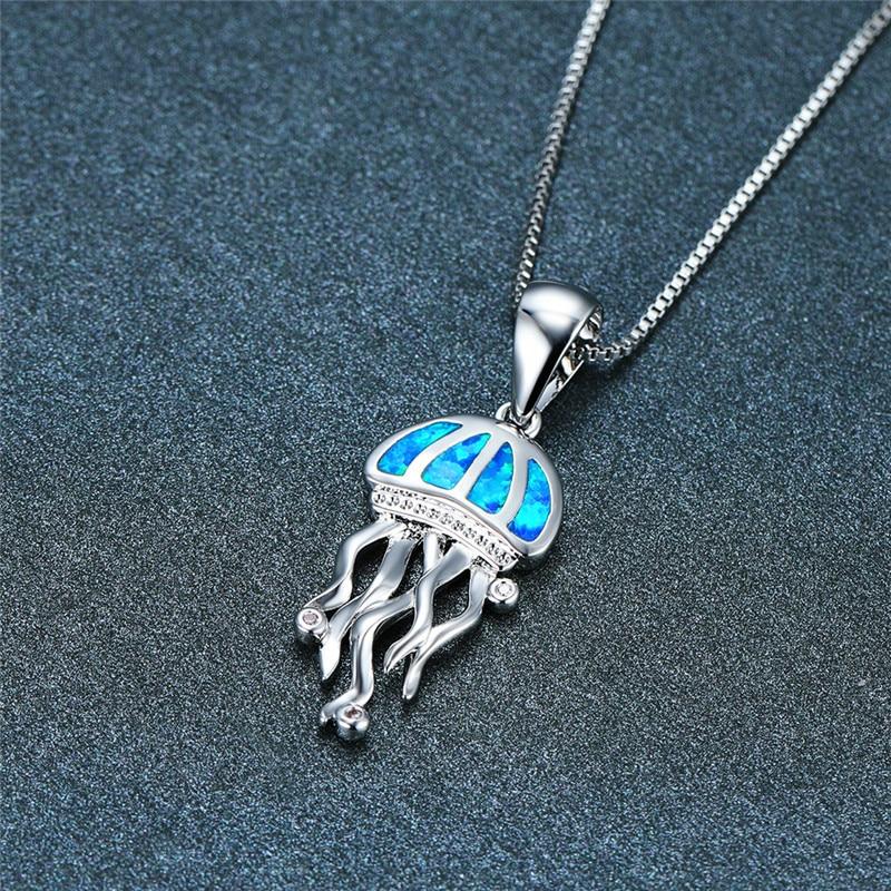 Medusa-Halskette aus Opal und Silber mit Zirkonia - Image 3
