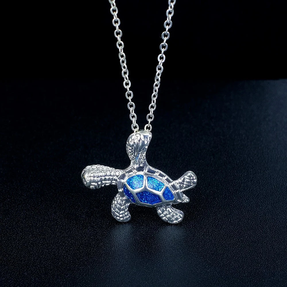 Meeresschildkröten-Halskette aus blauem Opal - Image 4