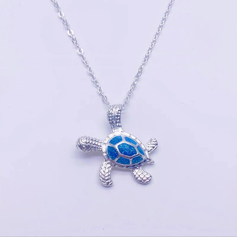 Meeresschildkröten-Halskette aus blauem Opal - Image 5