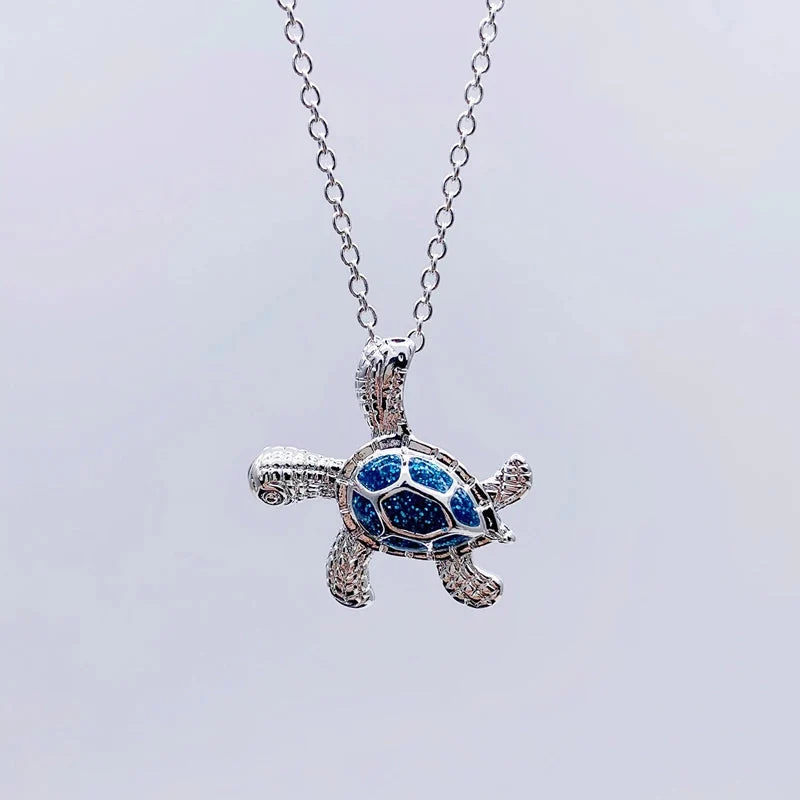 Meeresschildkröten-Halskette aus blauem Opal - Image 7