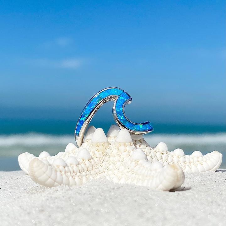 Meereswellen-Ring aus Opal und Silber - Image 2
