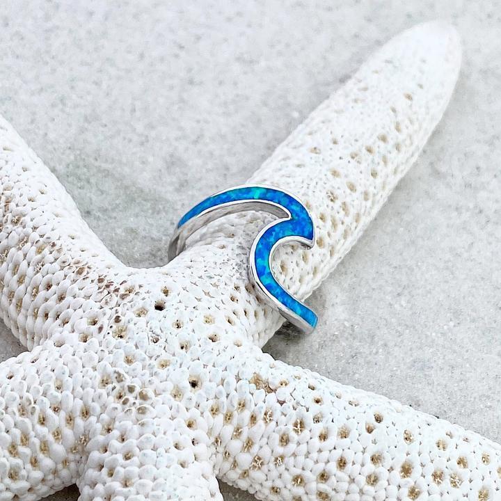 Meereswellen-Ring aus Opal und Silber - Image 3