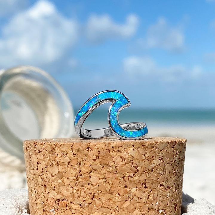 Meereswellen-Ring aus Opal und Silber - Image 5