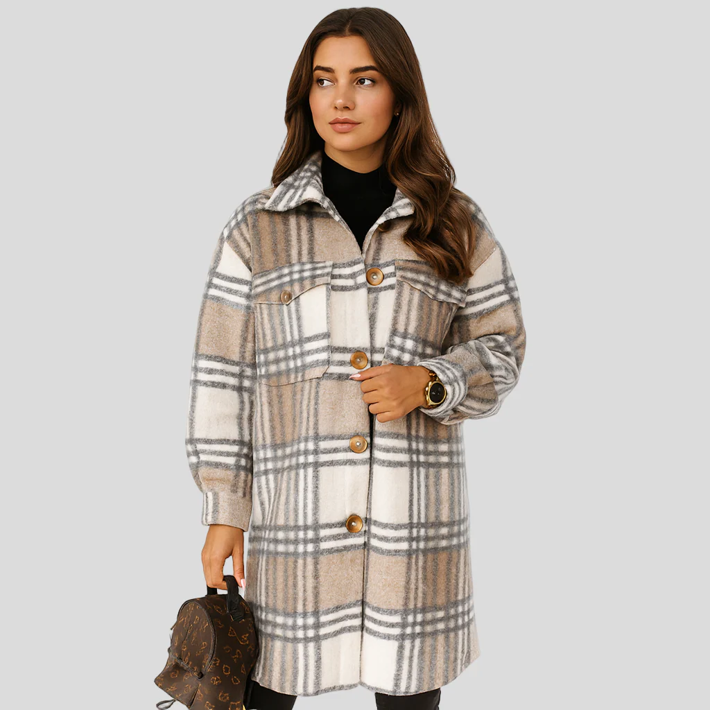 Megan | Karierte Wolljacke - Image 4