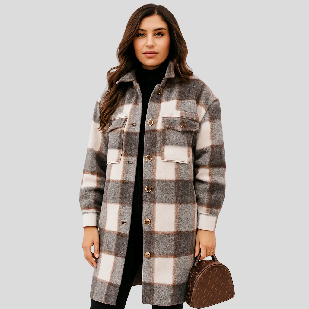 Megan | Karierte Wolljacke - Image 5