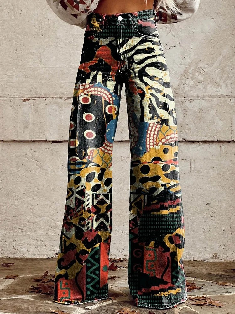 Mekhila – Weite Jeans mit Boho-Vintage-Print - Image 10