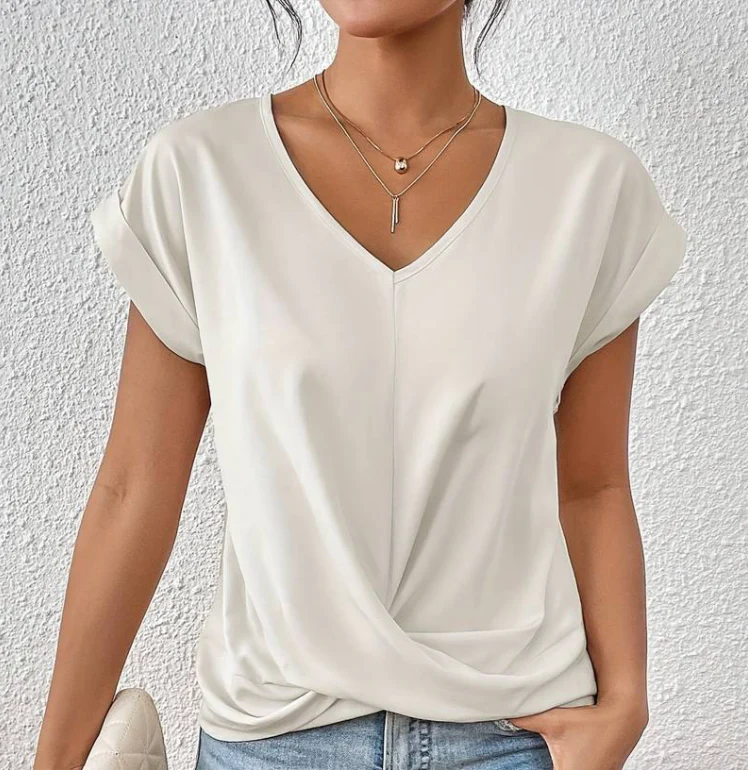 Melanie | Elegantes und bequemes Top mit V Ausschnitt - Image 3