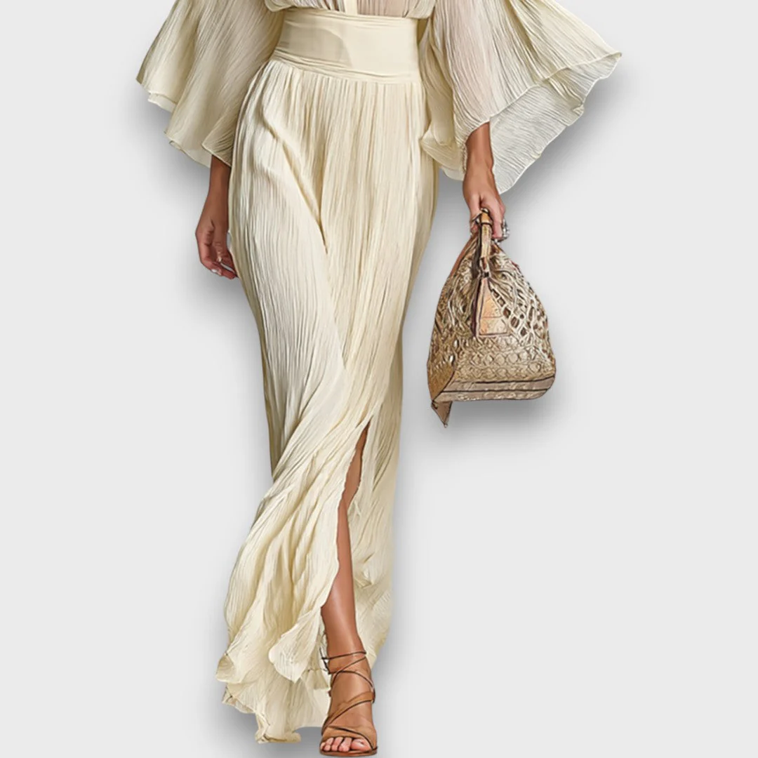 Meliora – Plissierte Chiffonbluse mit hohem Kragen - Image 4
