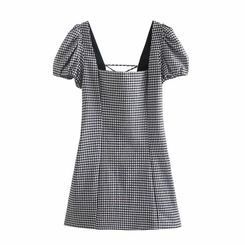 Melisandra – Baumwoll-Gingham-Kleid - Image 3