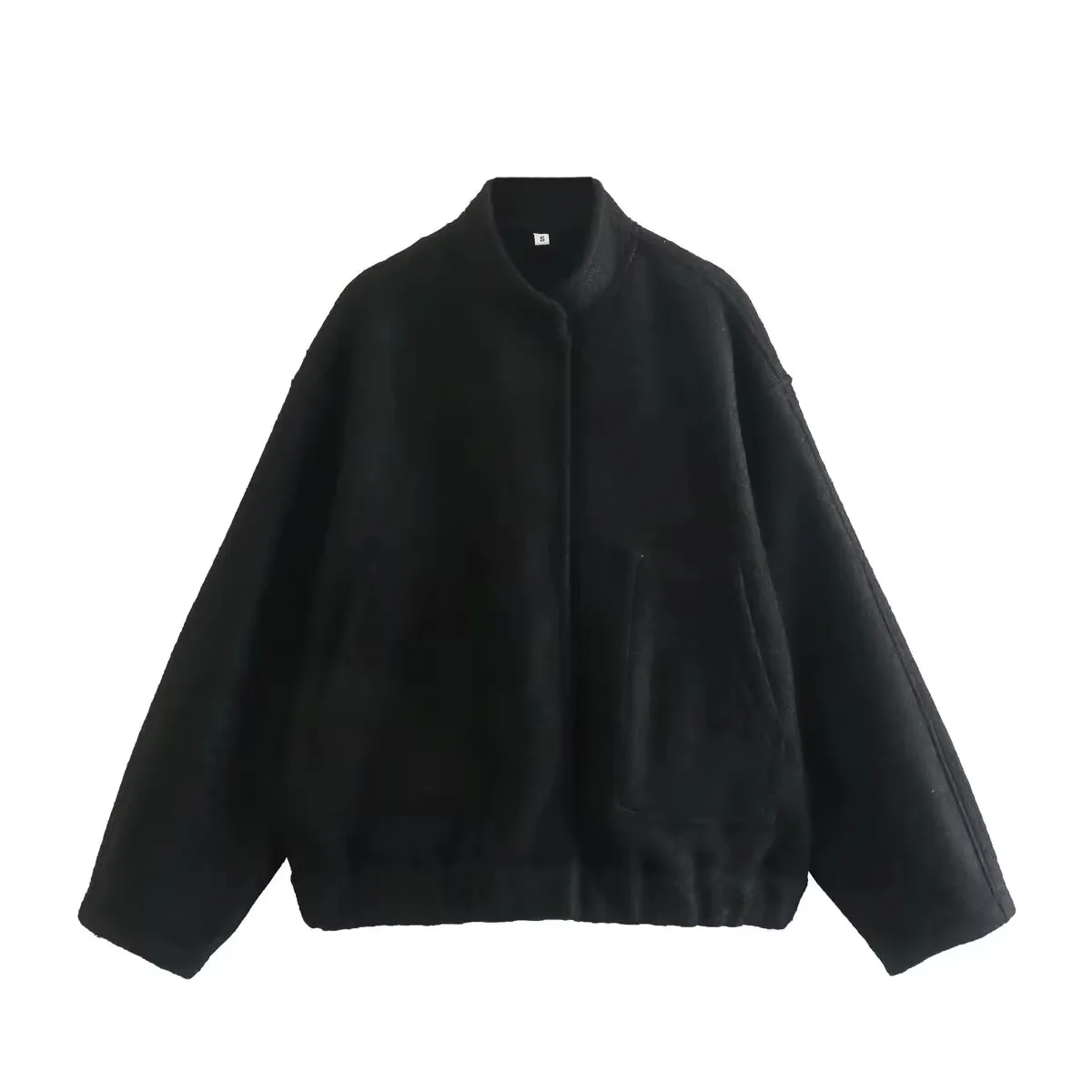 Melissa | Oversized Bouclé-Jacke mit Druckknöpfen