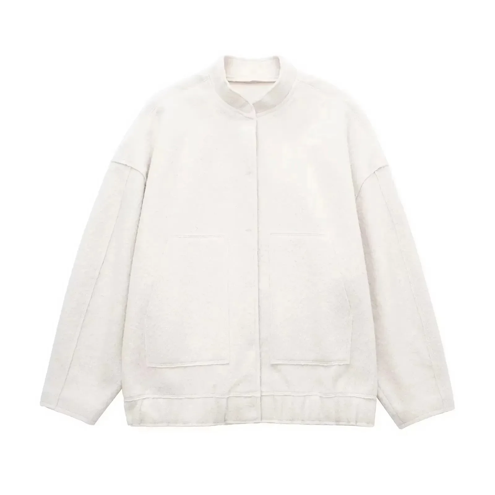 Melissa | Oversized Bouclé-Jacke mit Druckknöpfen - Image 3