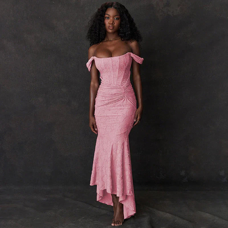 Melly – Elegantes schulterfreies Spitzenkleid - Image 10