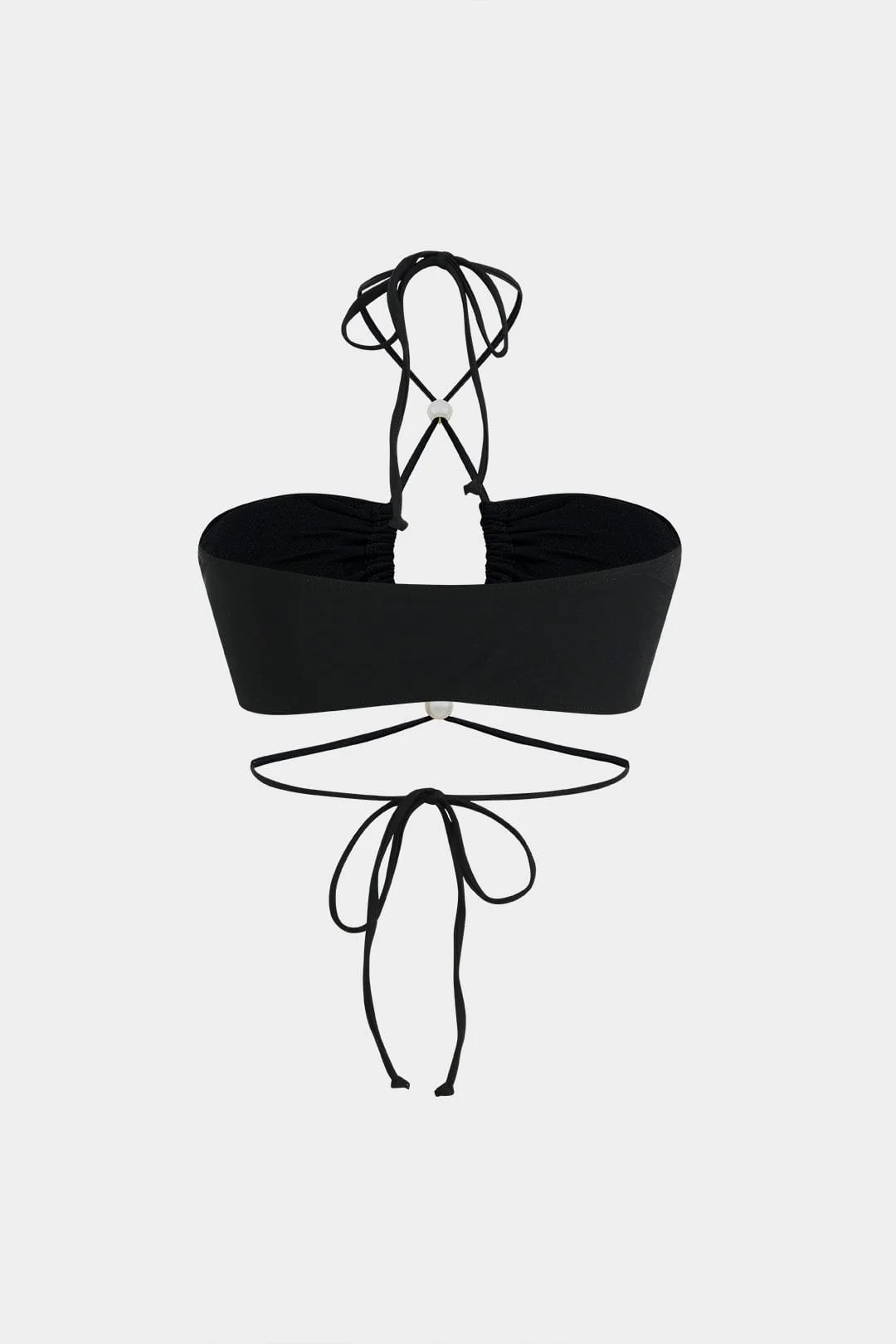Meredith | Dreiteiliges Bikini-Set mit Wickelband-Design, Perlen-Details und transparentem Pareo - Image 2