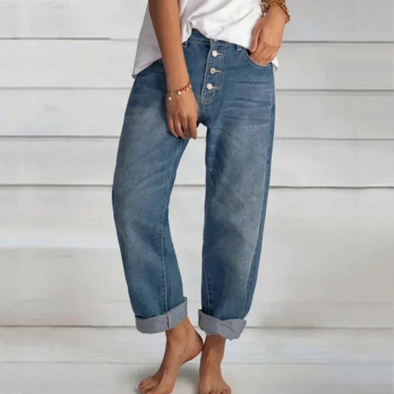 Mergene – Relaxed Fit Jeans mit Knopfleiste - Image 2