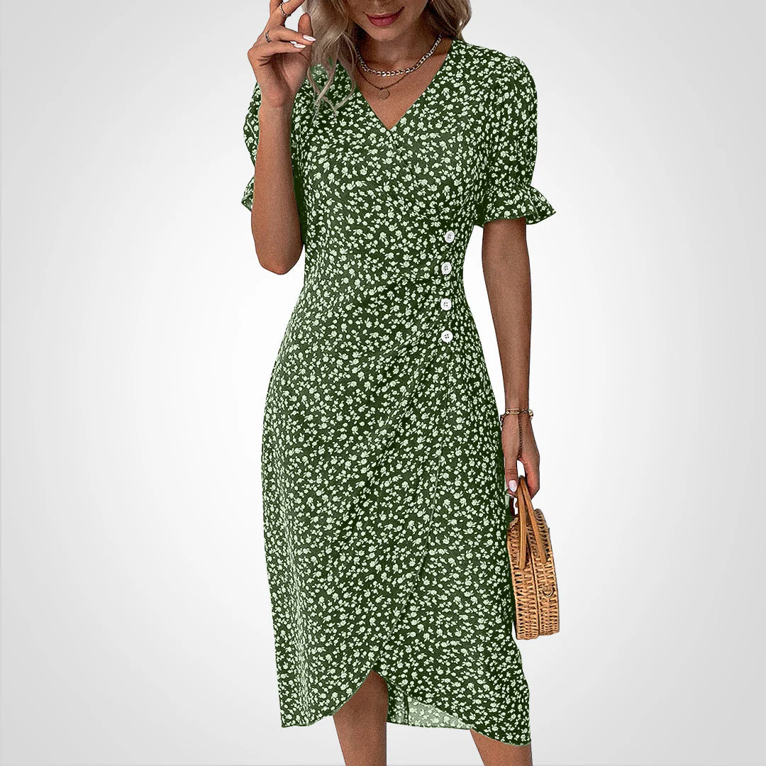 Merly - Kleid mit geblümtem V-Ausschnitt - Image 3