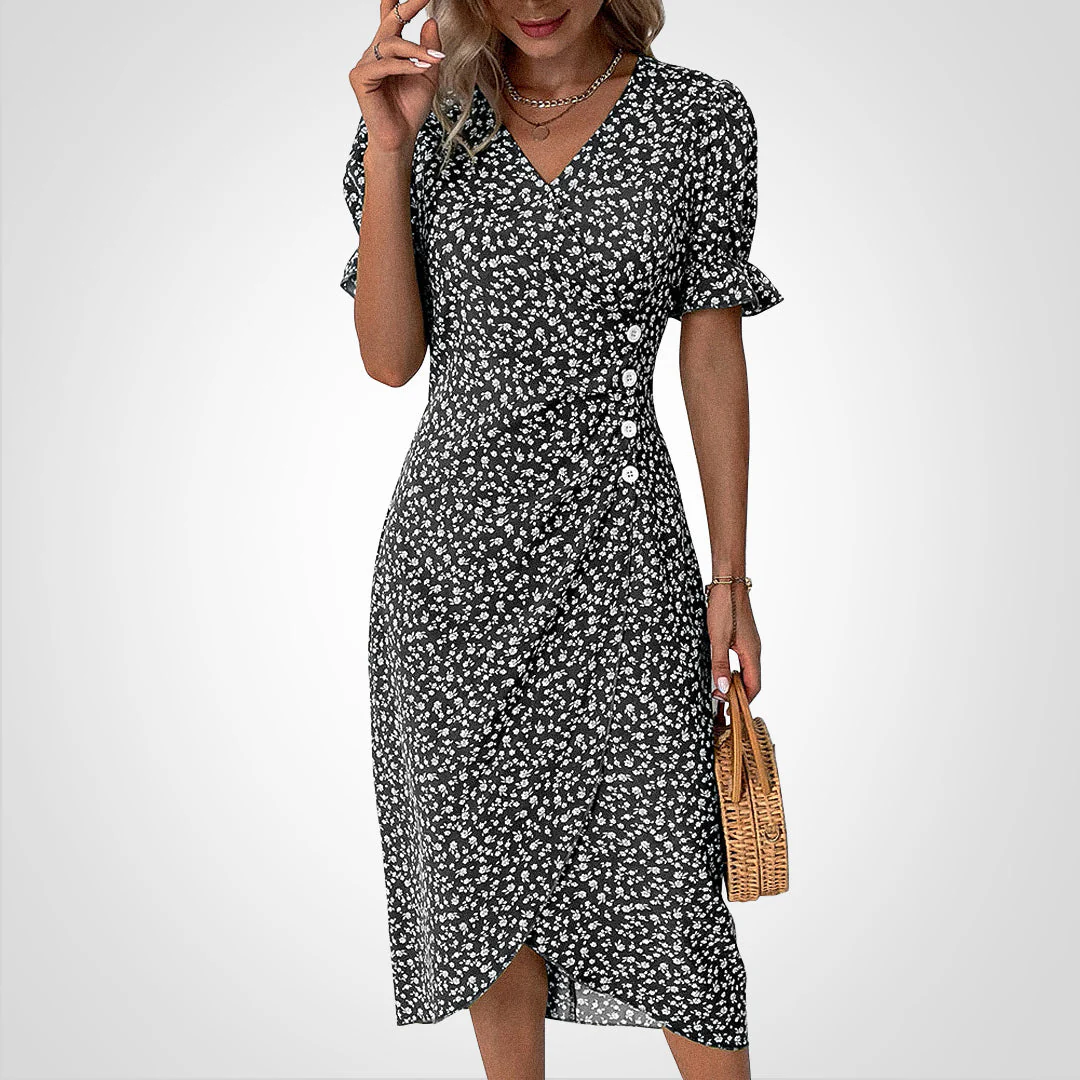 Merly - Kleid mit geblümtem V-Ausschnitt - Image 4