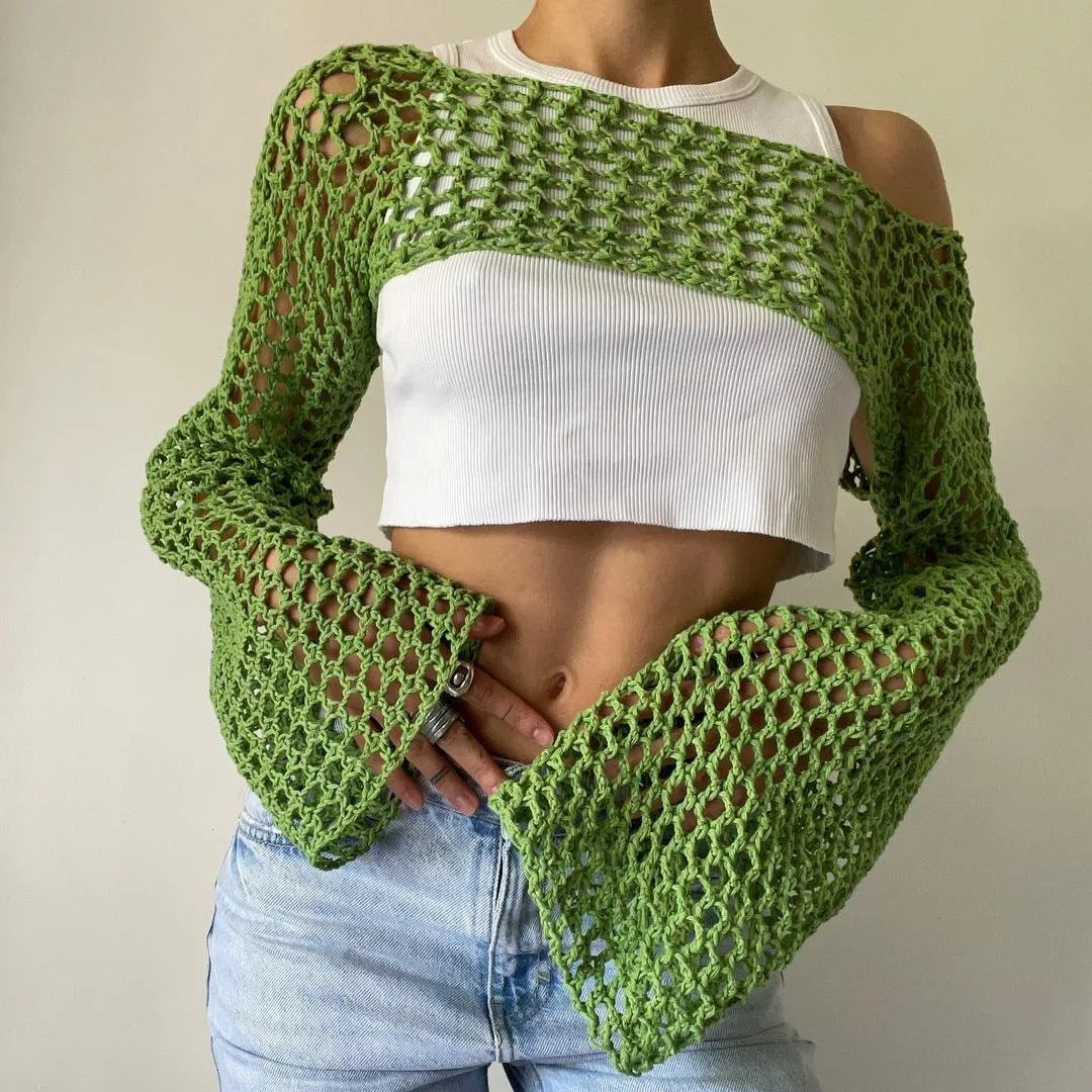 Mesh Crop Oberteil für Damen - Image 9