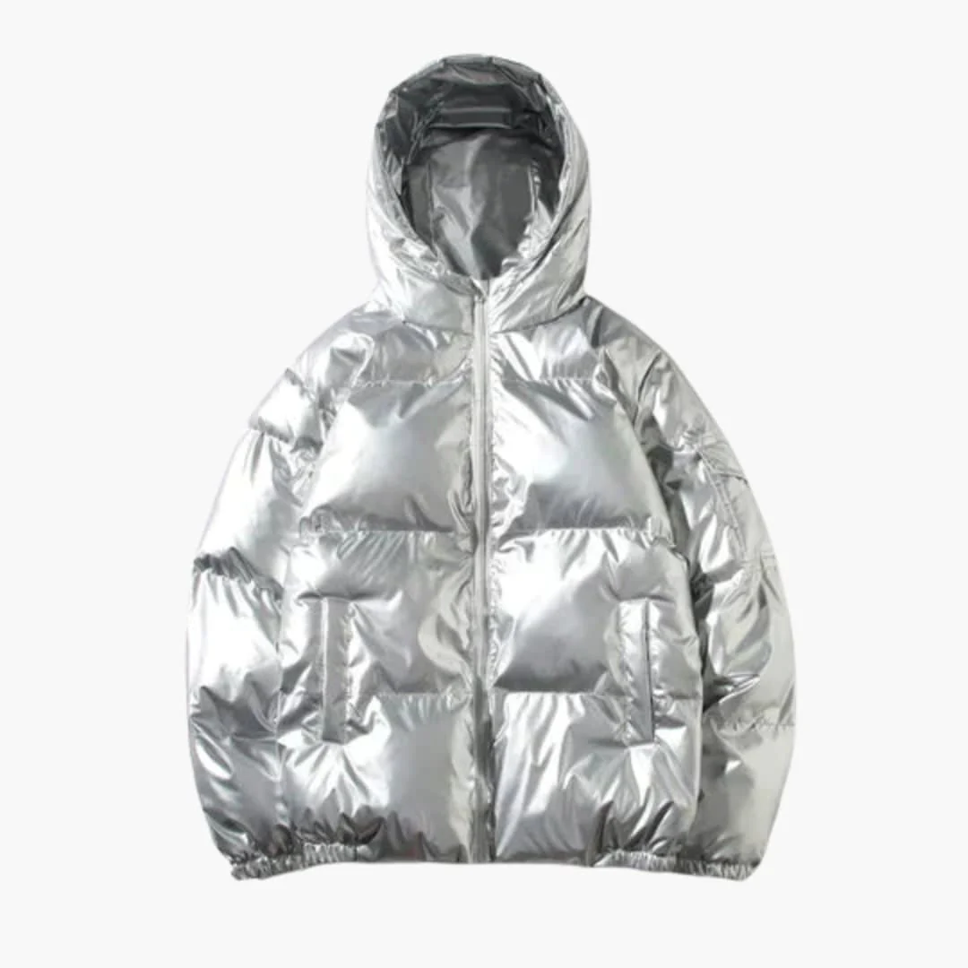 Metallic Winter Pufferjacke für Herren - Image 4