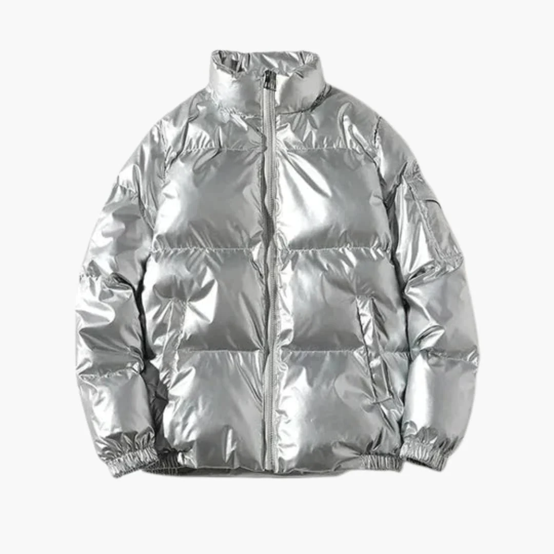 Metallic Winter Pufferjacke für Herren - Image 5