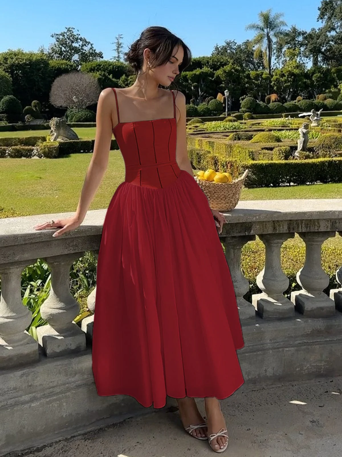 Mia | Elegantes Corsagen-Midikleid mit Spaghettiträgern – Feminine Raffinesse - Image 6