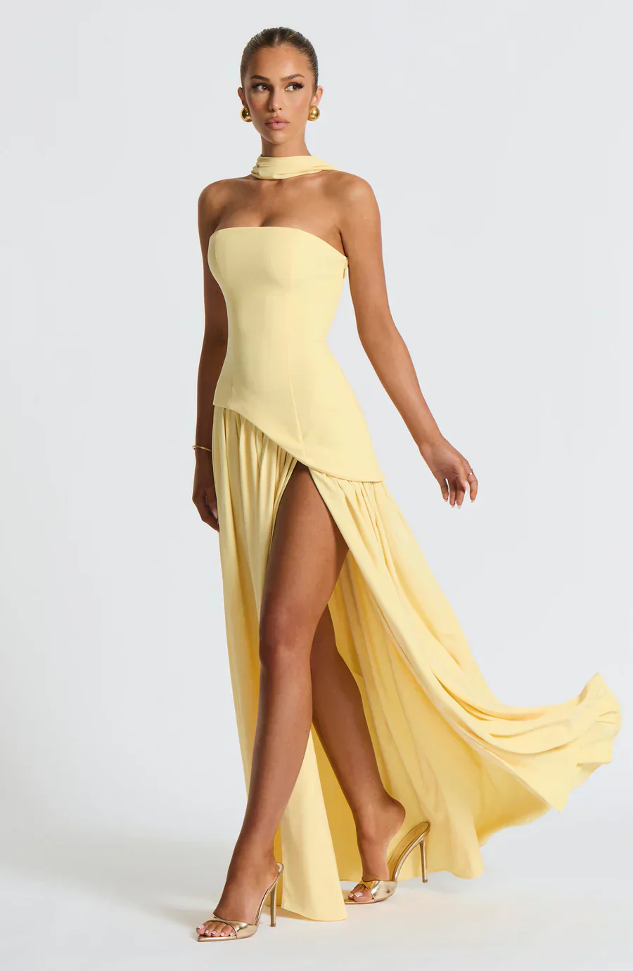 Micah | Elegantes Langes Kleid mit Schlitz - Image 12