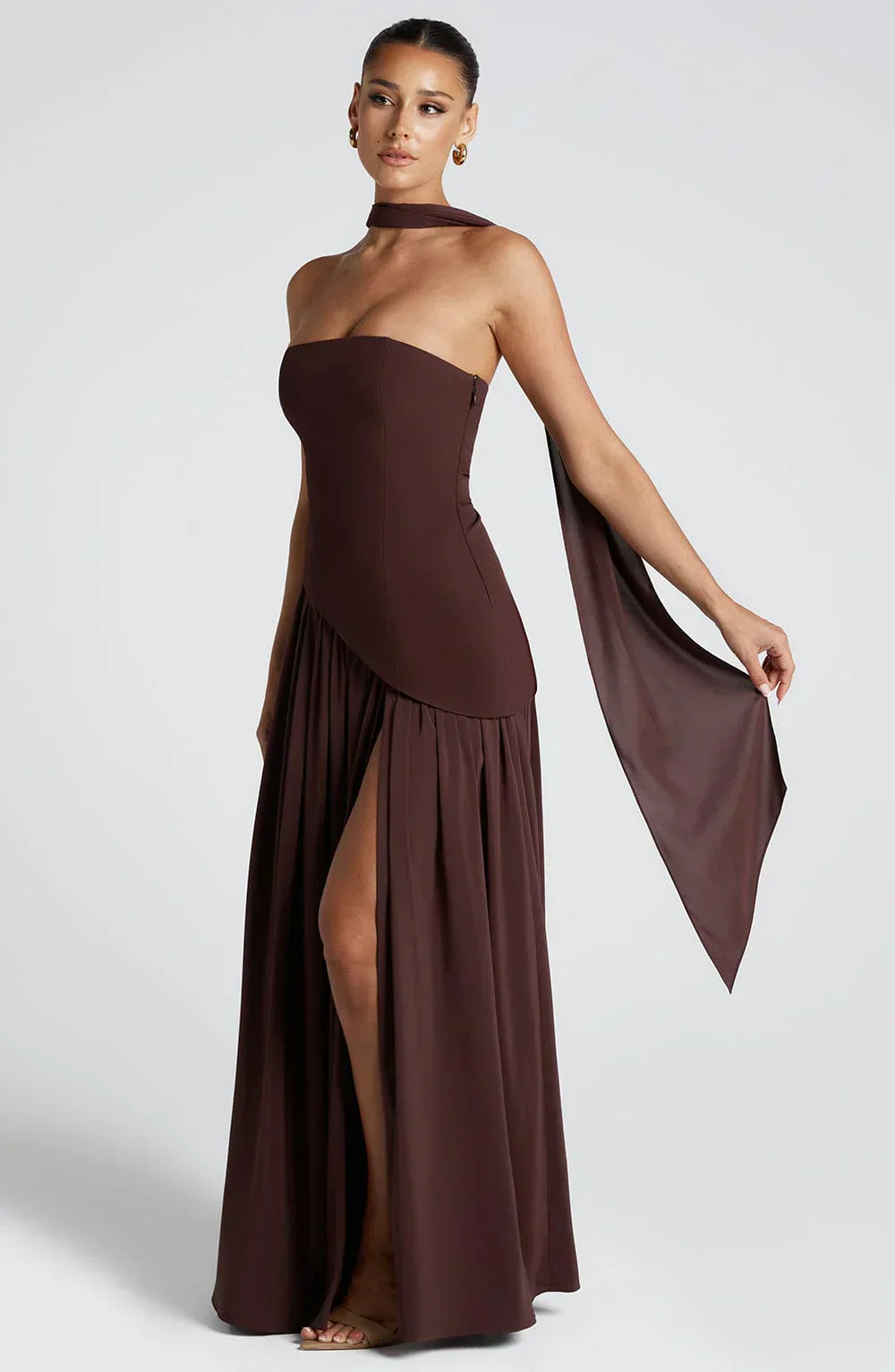 Micah | Elegantes Langes Kleid mit Schlitz - Image 14