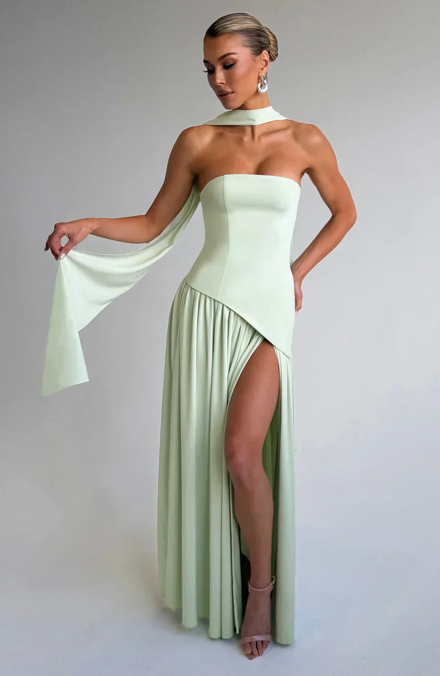 Micah | Elegantes Langes Kleid mit Schlitz - Image 15