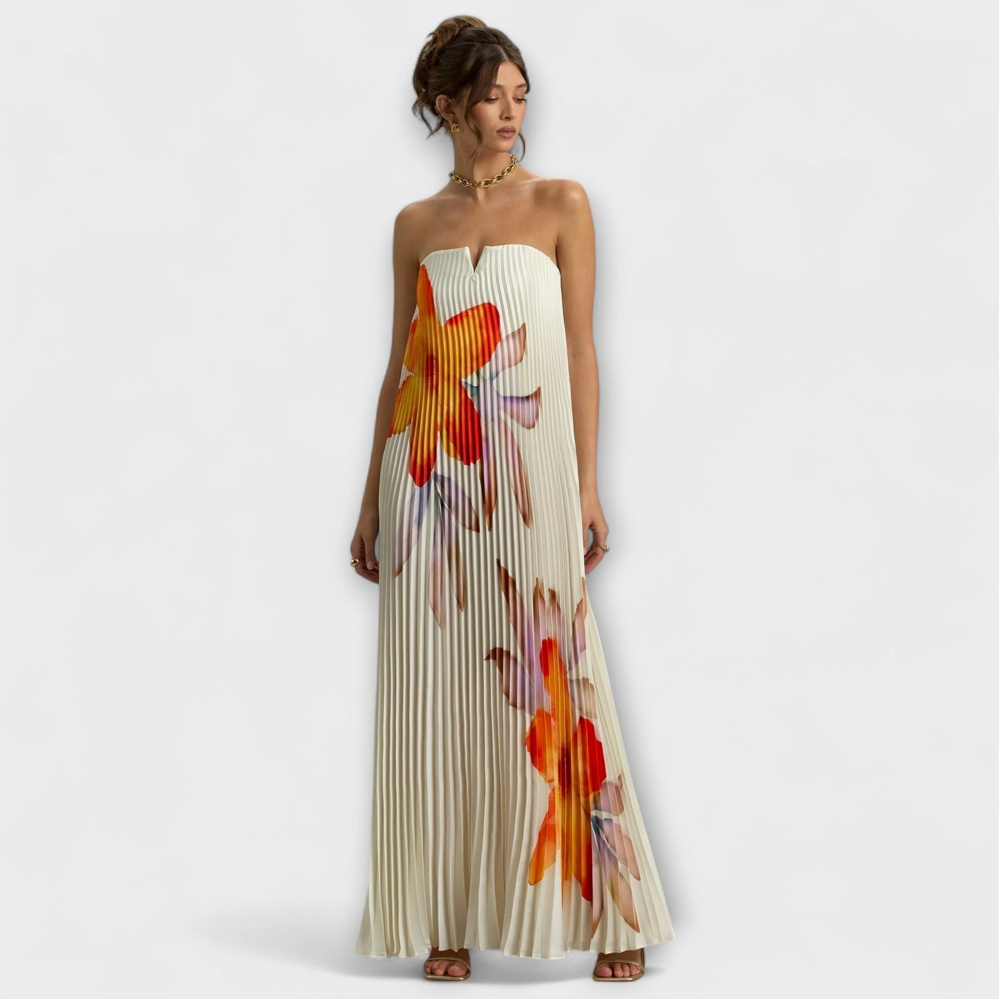Michelle - Sweetheart Maxikleid mit Orangenblüten - Image 2