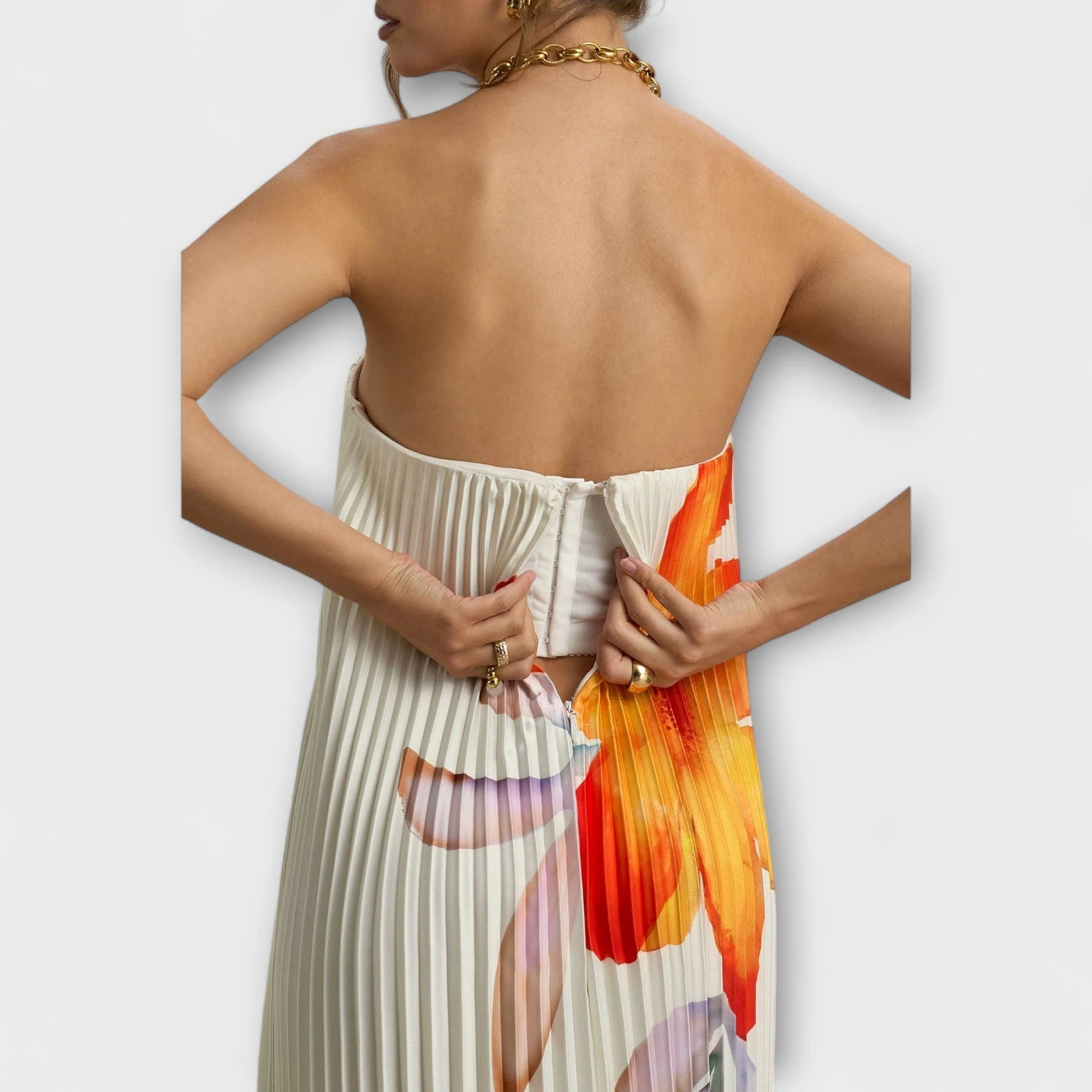 Michelle - Sweetheart Maxikleid mit Orangenblüten - Image 8