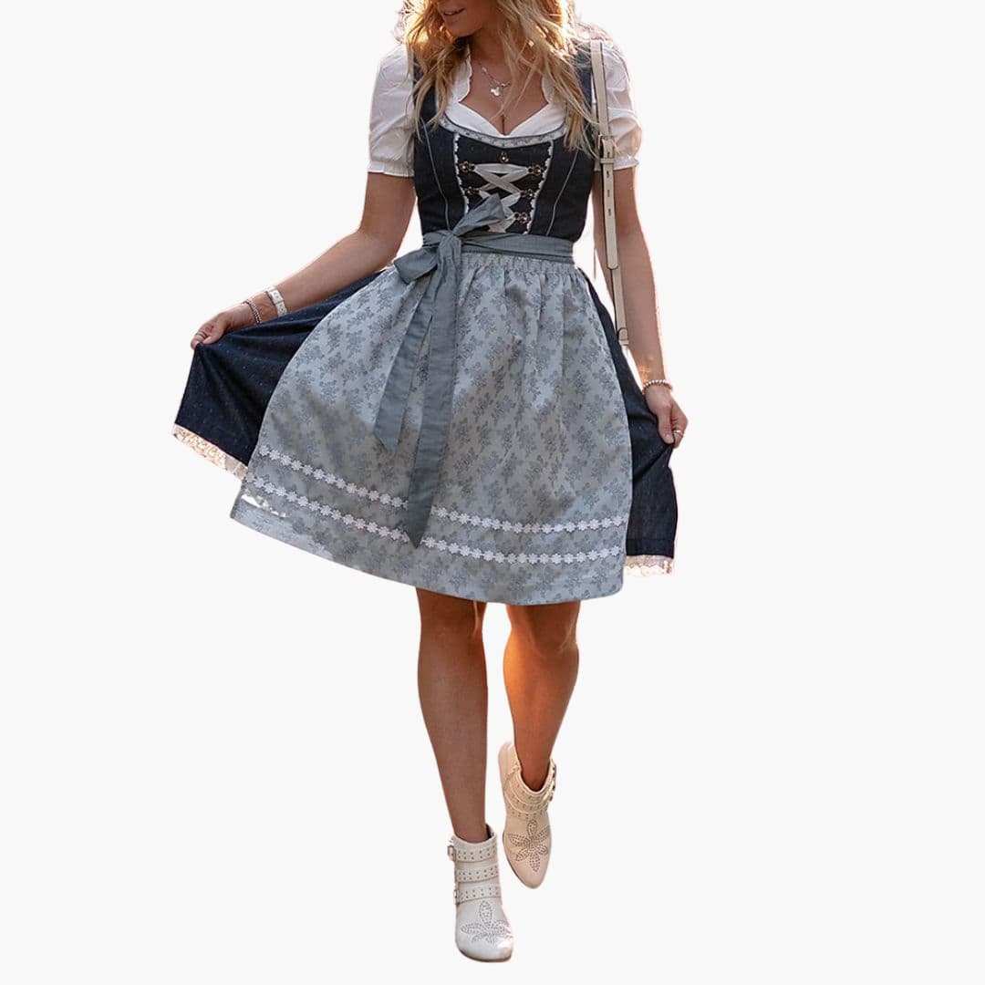 Midi Dirndl kleid mit Schürze für Damen - Oktoberfest 2025 - Image 8