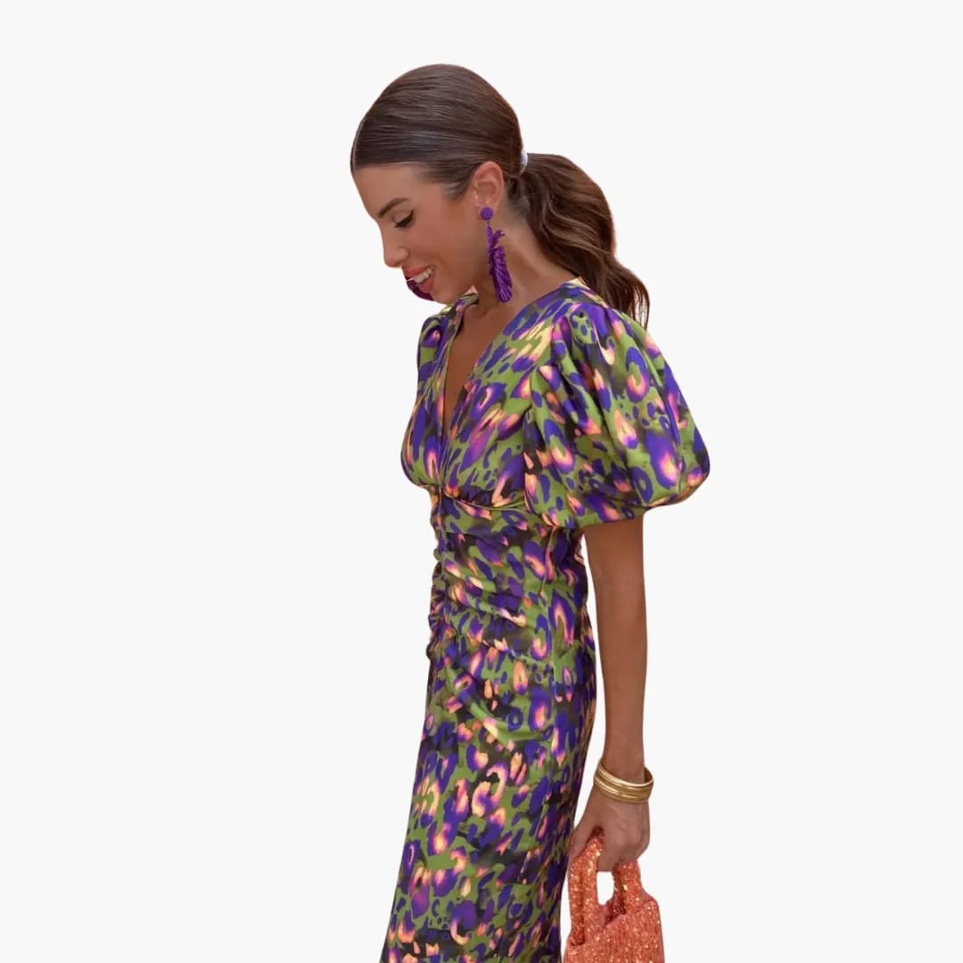 Midikleid mit Puffärmeln - Elegantes Damen Sommeroutfit - Image 5