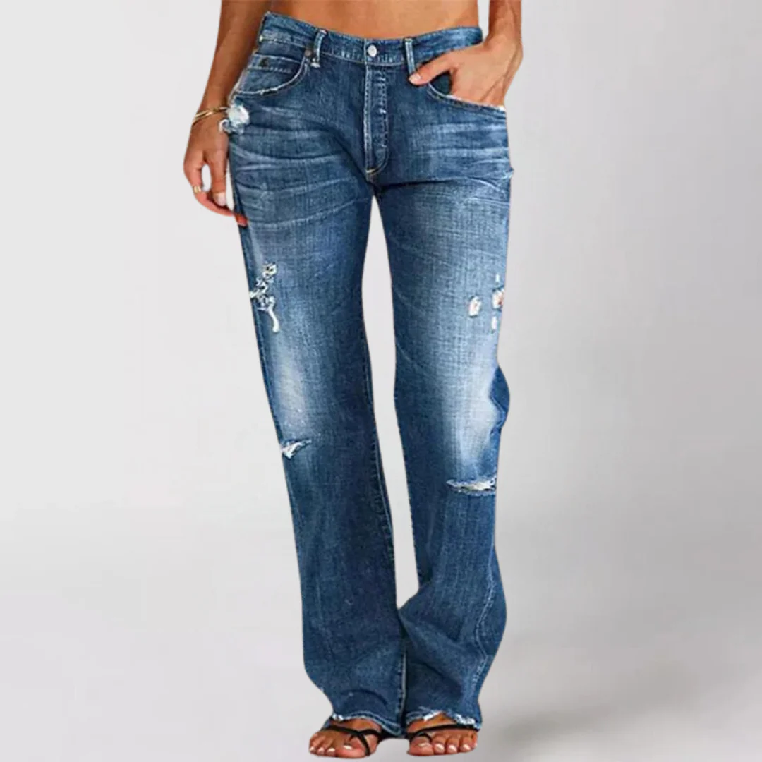 Mika - Damen Locker weit geschnittene Denim-Jeans
