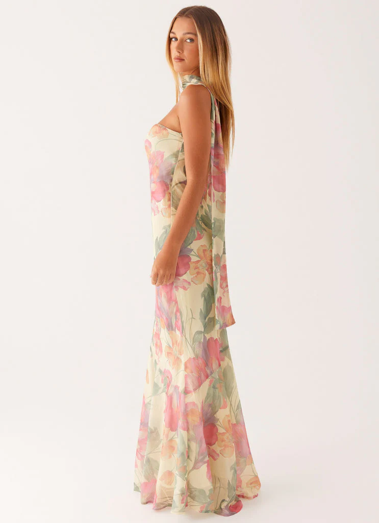 Milena | Langes Blumen-Kleid mit Rückenausschnitt - Image 2