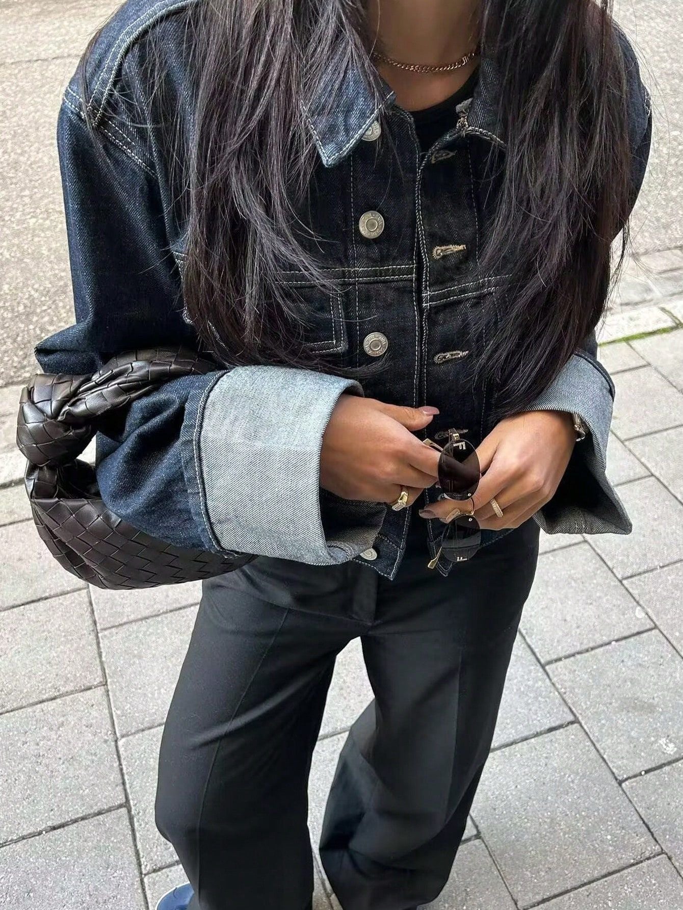 Mina | Damen Übergangsjacke Mit Krempelärmeln & Knopfleiste - Image 3