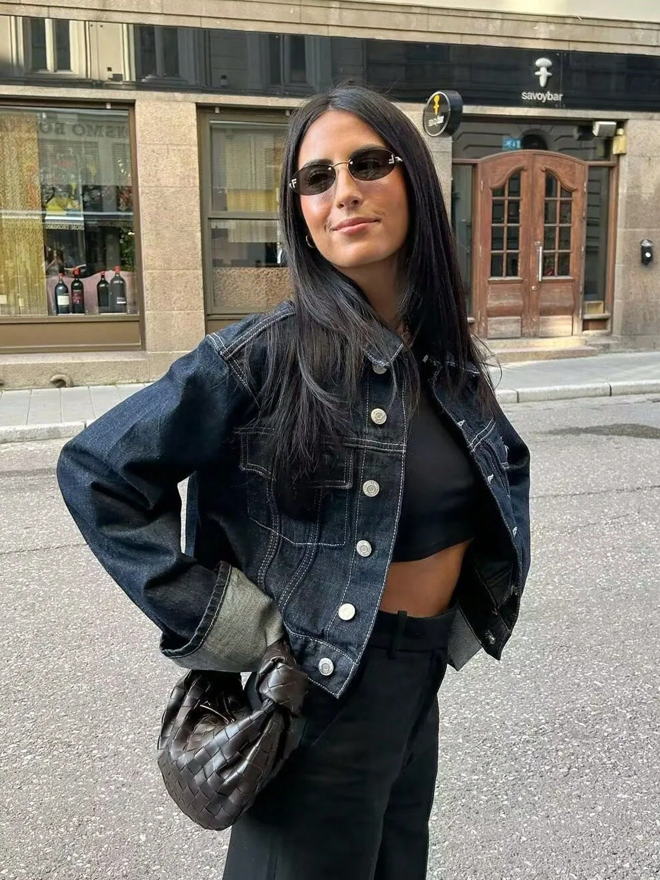 Mina | Damen Übergangsjacke Mit Krempelärmeln & Knopfleiste - Image 4