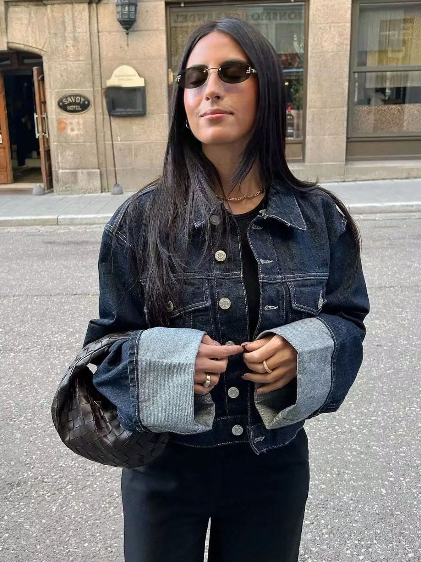 Mina | Damen Übergangsjacke Mit Krempelärmeln & Knopfleiste - Image 5