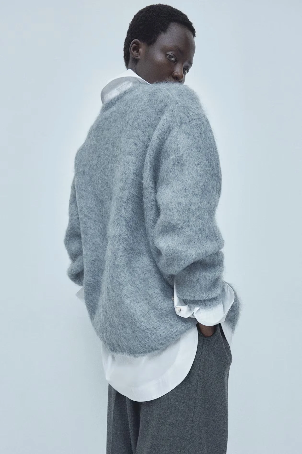MINA MOHAIR RUND HALS - Image 4