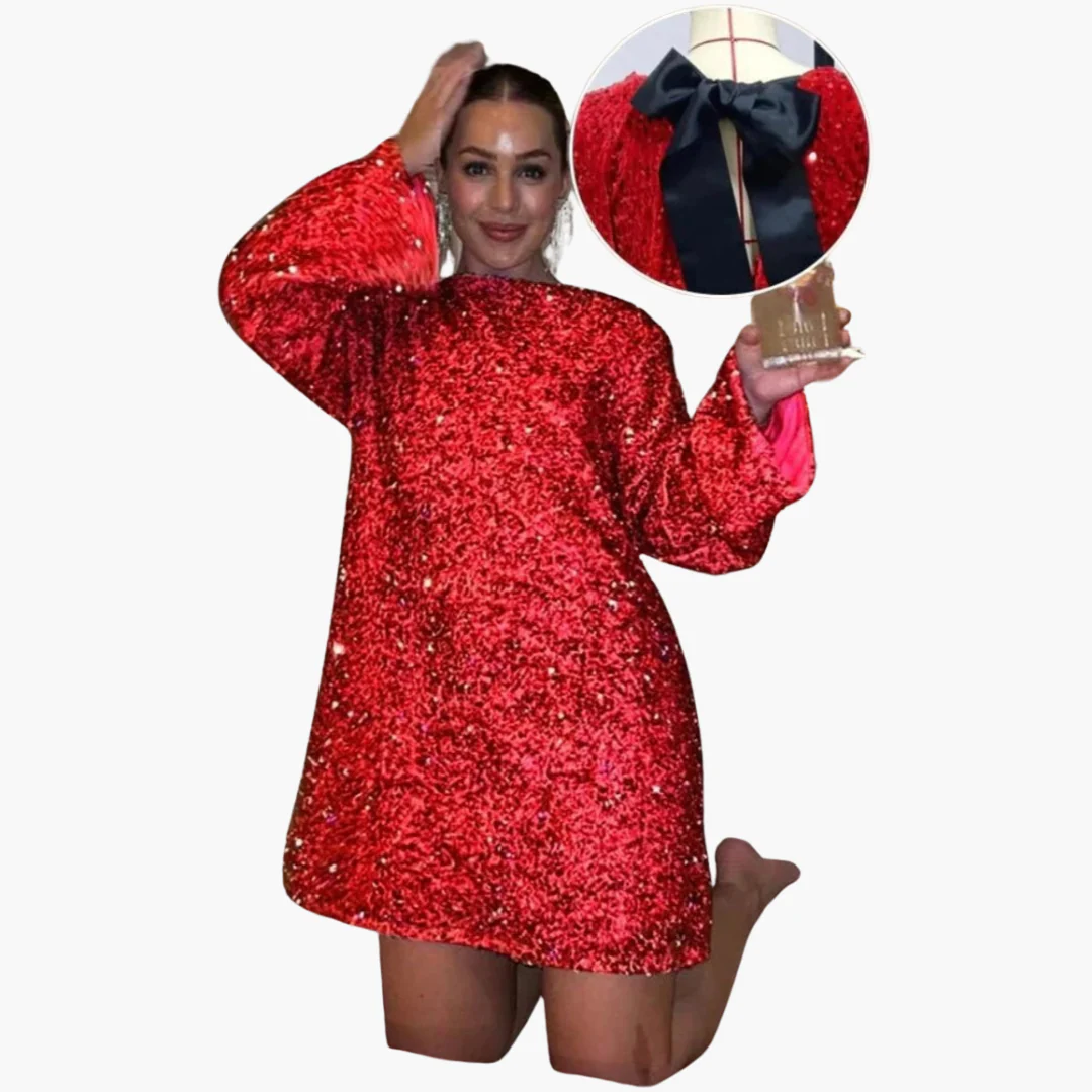 Mini-Kleid für Damen mit Pailletten-Details für besondere Anlässe - Image 4
