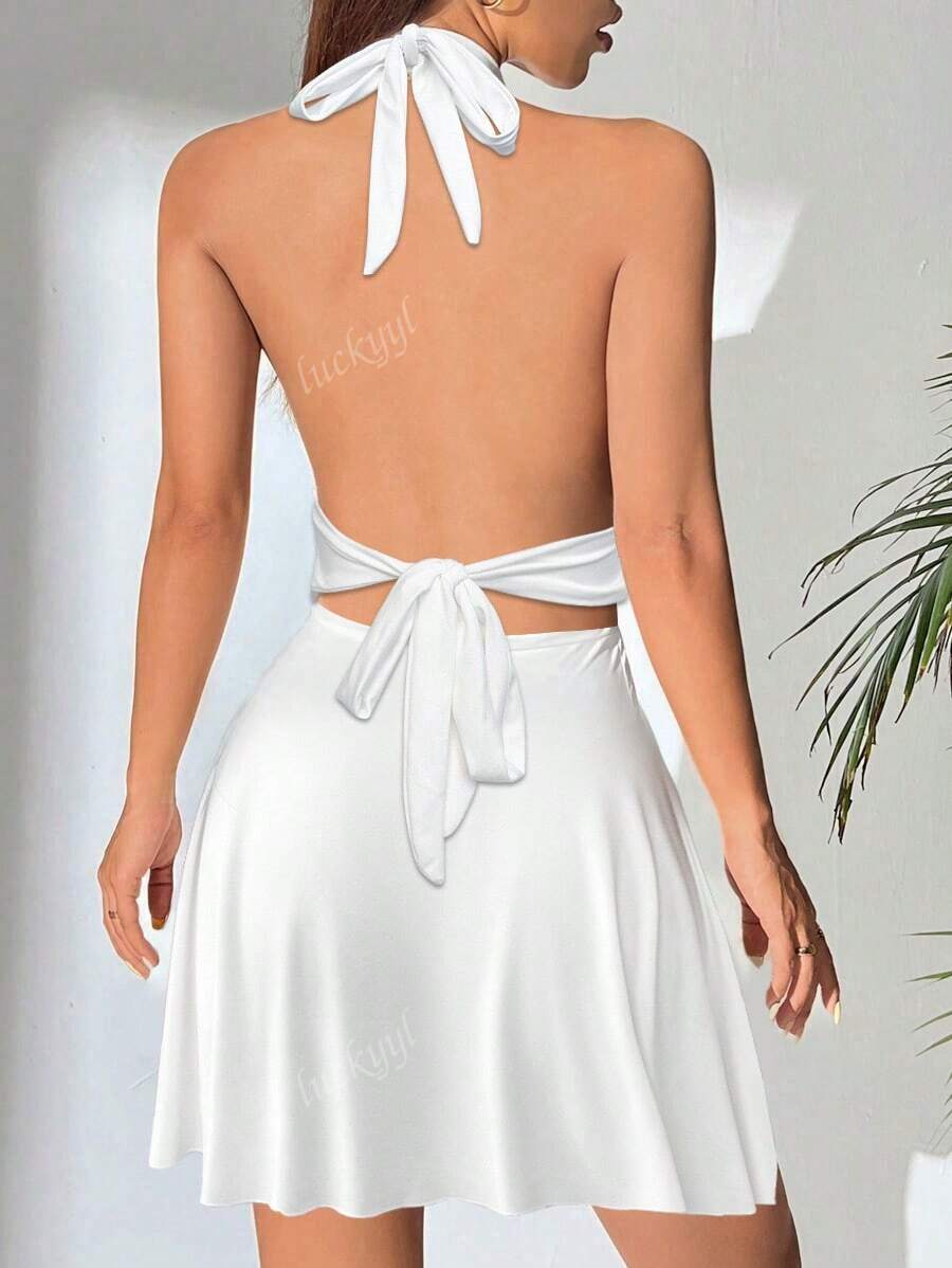 Minikleid mit Halterneck und Skater-Schnitt – Figurbetont & Feminin - Image 11