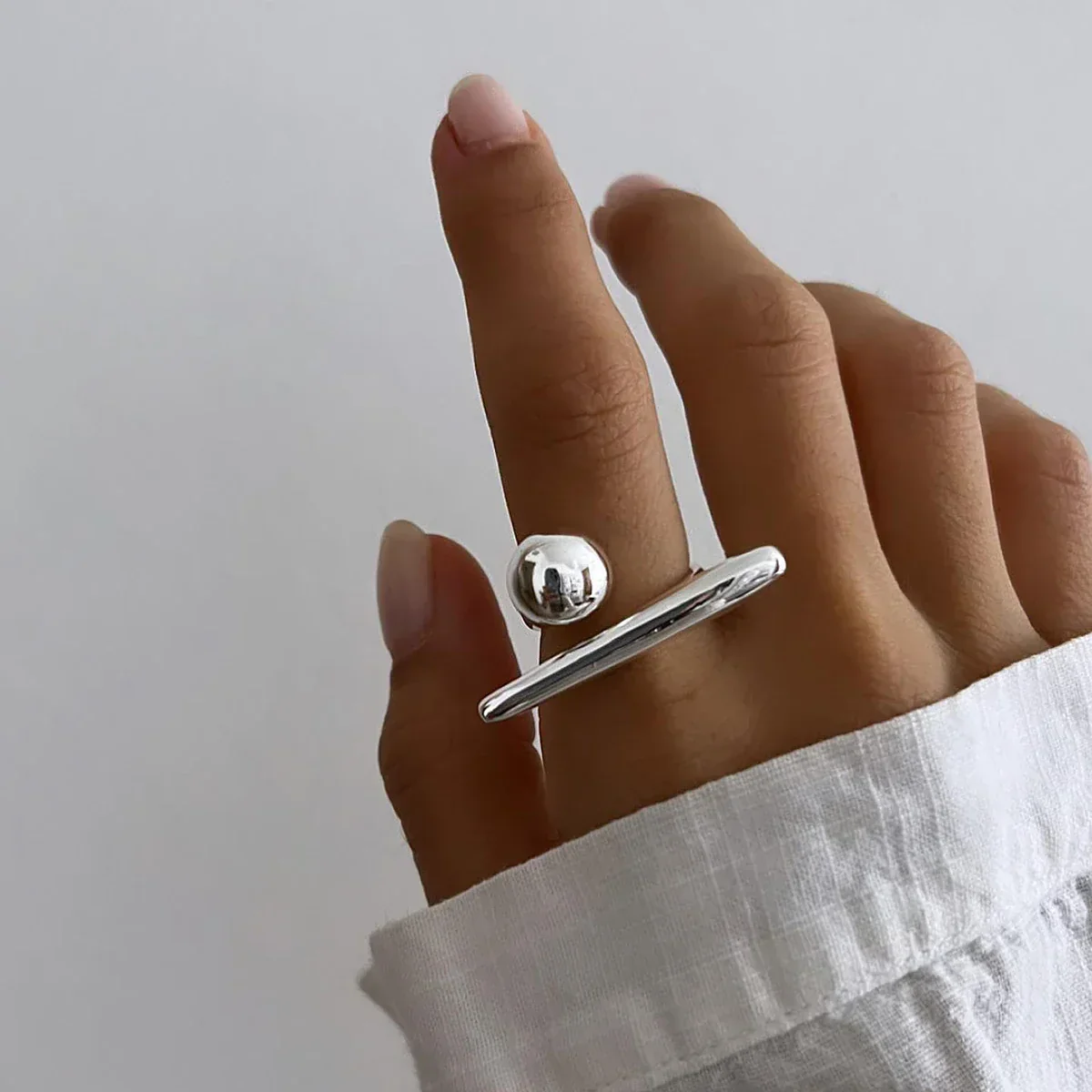 Minimalistischer 18K Damen Ring aus Edelstahl - Image 4