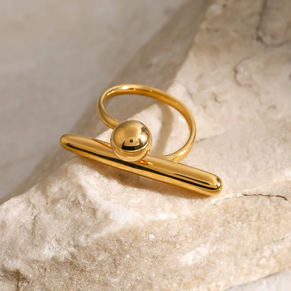 Minimalistischer 18K Damen Ring aus Edelstahl - Image 6