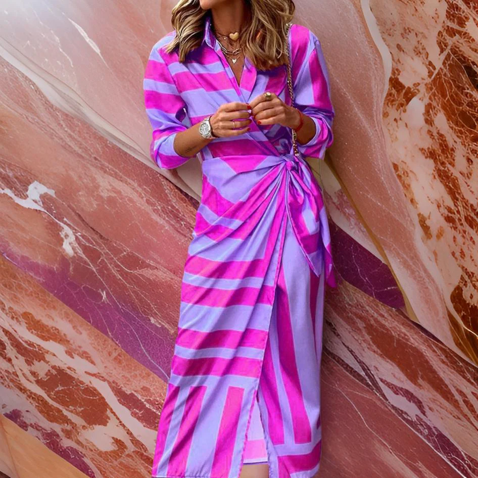 Miral | Elegantes Wickelkleid mit Muster - Image 17