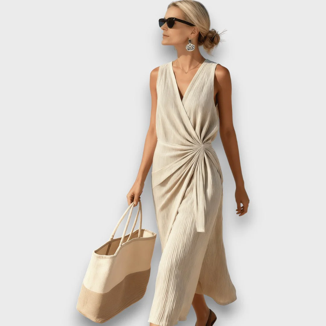 Mirella – Sommerliches Faltenkleid ohne Ärmel - Image 2