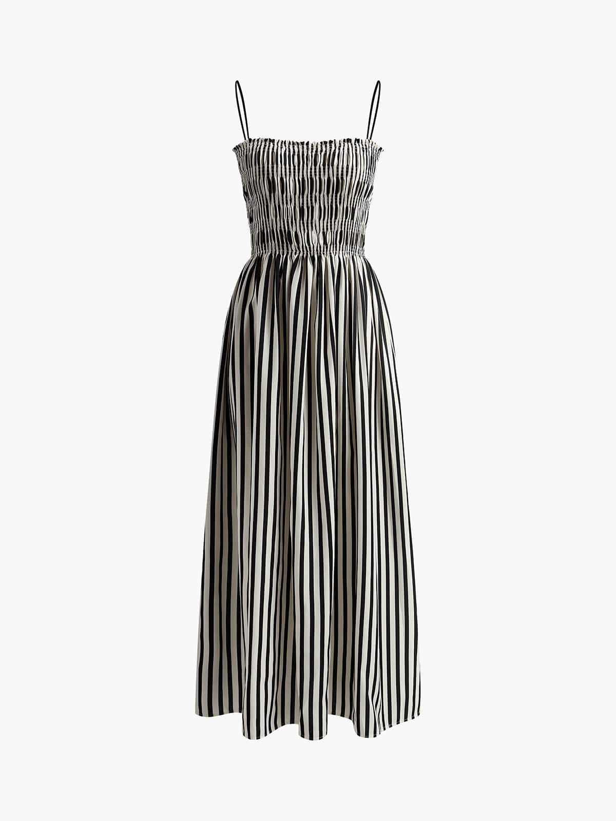 Miriam | Elegantes Sommerkleid mit Streifenmuster & Smock-Top - Image 6
