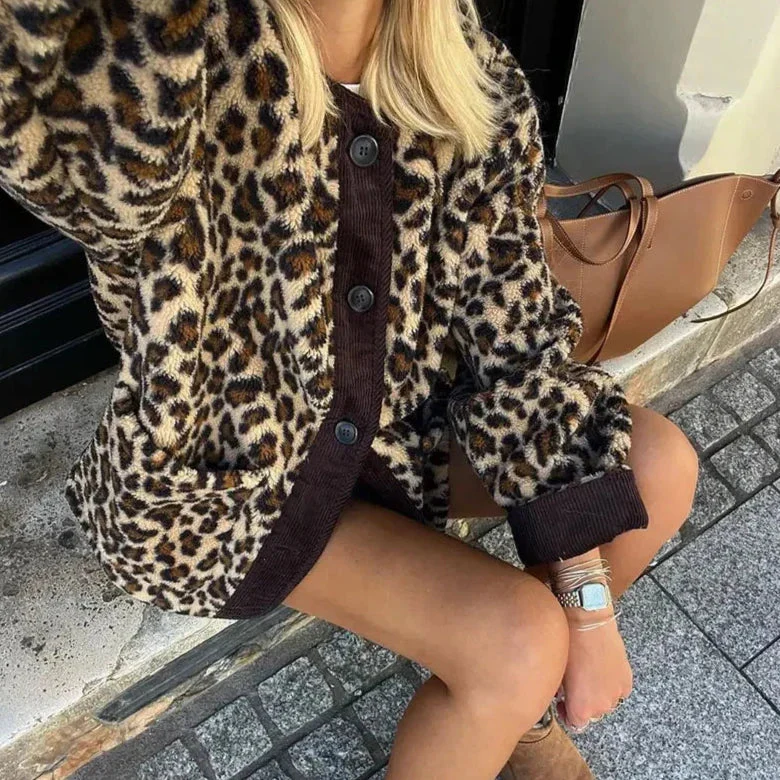 Miriam - Stilvolle Leoparden-Strickjacke - Image 4