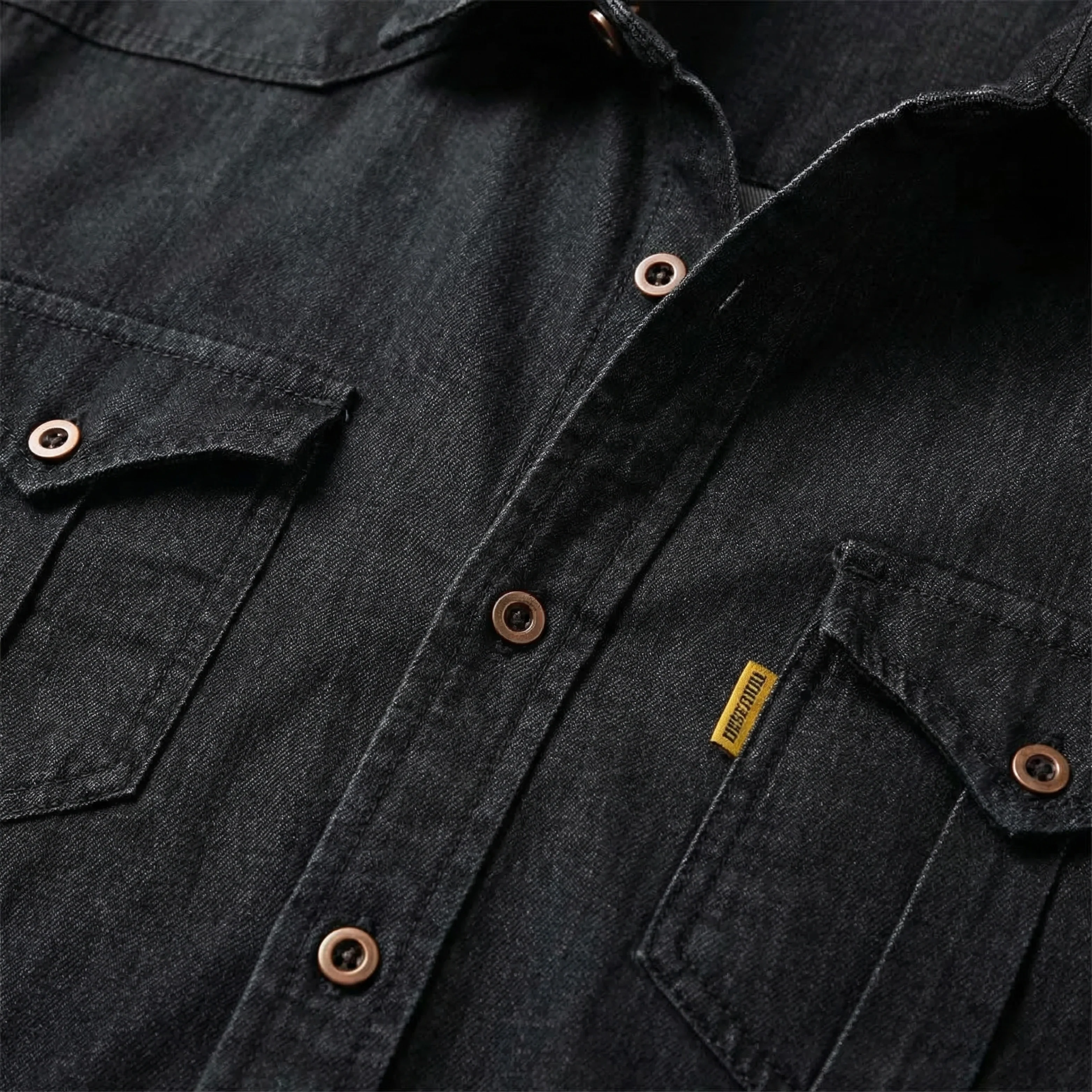 Peter | Herren Modernes Denim-Hemd Langarm Brusttaschen – Denim Hemd Herren - Image 4
