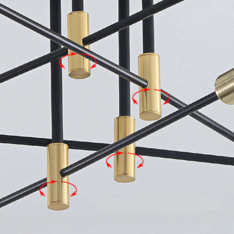 Moderne LED-Deckenleuchte Schwarz und Gold für Wohnzimmer und Schlafzimmer – Warmweiße Beleuchtung 15-20 m² - Image 2