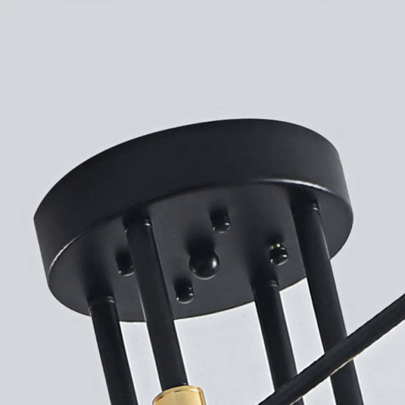 Moderne LED-Deckenleuchte Schwarz und Gold für Wohnzimmer und Schlafzimmer – Warmweiße Beleuchtung 15-20 m² - Image 3